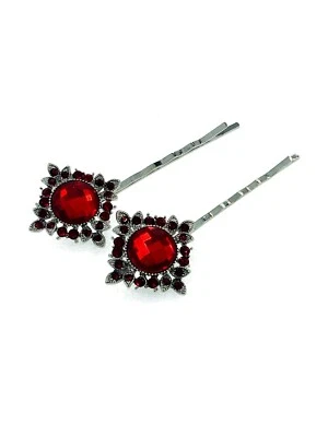 USA MOGHANT Glam Square Bobby Pin Hair Clip Hairpin Rhinestone Crystal Elegant - Image 1 of 2