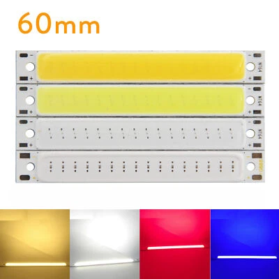1/5/10x LED COB Streifenlicht Chipbirne 60mm 3W DIY Lampe LED Lichtquelle DC 3V - Image 1 of 4