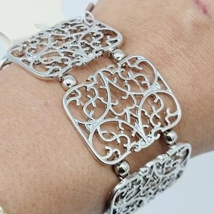 Bracciale Pannello Lavoro Aperto Nuove Direzioni Stretch Metallo Silenzioso Tono Nuovo Su Carta - Foto 1 di 8