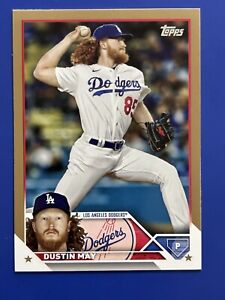 Dustin May 2023 Topps SP SN Gold Foil Parallel Insert 1815/2023 #US326 Dodgers