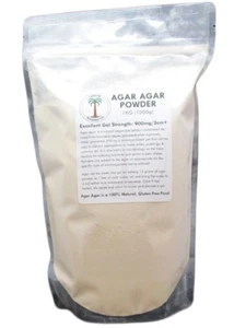 Agar Agar Powder 1KG (2.2lbs) - Excellent Gel Strength 900g/cm2 - U.S. SELLER!!! - Picture 1 of 5