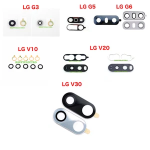 FABRICANTE DE EQUIPOS ORIGINALES Cubierta de lente de vidrio de vidrio para cámara trasera con adhesivo LG G3 G5 G6 V10 V20 V30 - Imagen 1 de 1
