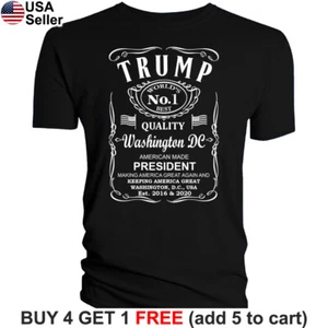 Camiseta Donald Trump JD Whiskey Make America Great Again President MAGA EE. UU. 2020 - Imagen 1 de 13