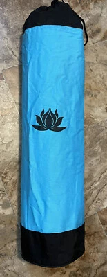 Wai Lana Yoga Mat Lined Tote Bag Blue With Lotus Adjustable Strap - Image 1 of 4