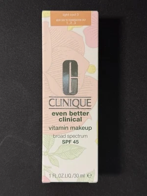 Clinique Even Better Clinical Vitamin Makeup SPF 45 - LIGHT COOL 3 -1oz/30ML-NIB - Image 1 of 2
