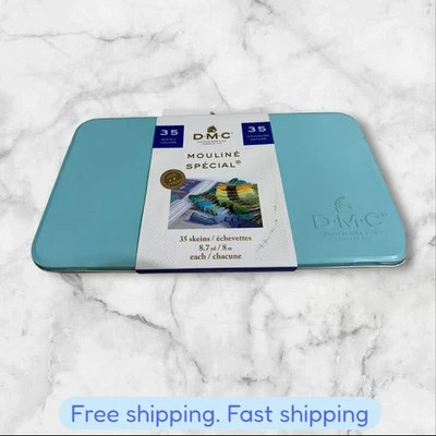 DMC Embroidery Floss Tin w/35 Scenic Colors Set #117ZAM NEW SHIPPING - Image 1 of 2