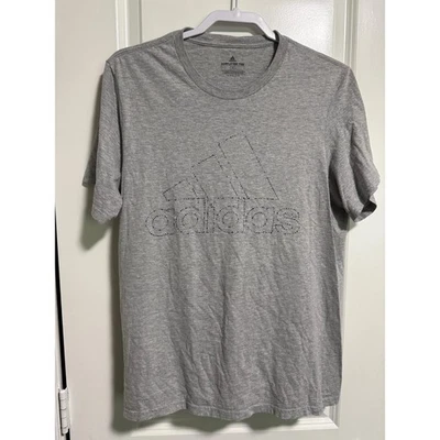 Adidas Camiseta Unisex Talla Grande Gris Jaspeado CAMISETA AMPLIFICADORA Manga Corta Informal Foto 1 de 4