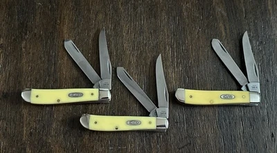 Case Mini Trapper Knife, Yellow, Set Of 3 - Image 1 of 4