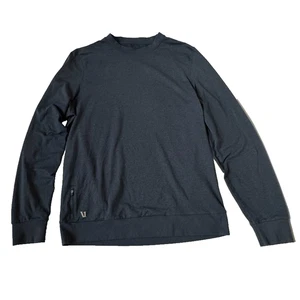 Vuori Hombres L Ponto Performance Crew Azul Marino Pullover Sudadera V224 Camisa - Imagen 1 de 6