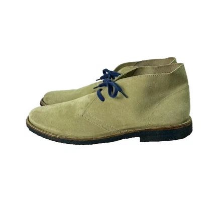 Wally Walker Chukka Boots Mens 12 Leather Suede Italy Made Lace Up Casual Formal - Image 1 of 4