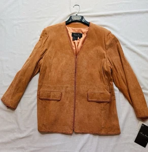 Chaqueta Terry Lewis Mujer’s Classic Luxuries 100% Cuero Genuino Talla XL Naranja - Imagen 1 de 9