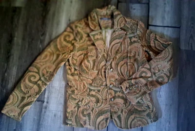 Blazer vintage Liz Claiborne\ para mujer XL cachemira abotonada multicolor mediano Foto 1 de 4