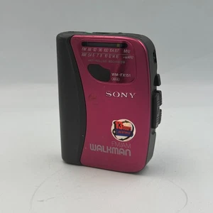 Sony Walkman WM-FX151 Personal Stereo Cassette Player & Radio Pink/Red - Picture 1 of 8