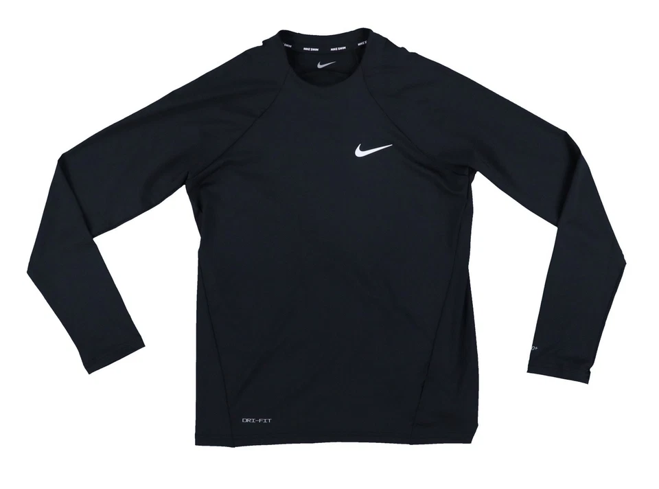 Nike Black Essential Long-Sleeve Rash Guard Women's Swimsuit Small yjn0124