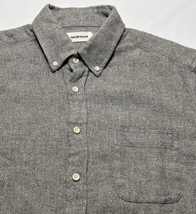 Taylor Stitch Herren Hemd mit Knöpfen Größe 42 grau langarm Hanf Bio Baumwolle - Bild 1 von 12