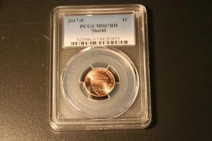2017 P Lincoln SHIELD Cent 1c PCGS MS67RD - Picture 1 of 2