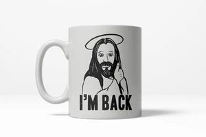 Taza de café de cerámica I'm Back Funny Jesus Easter Domingo de Pascua - Imagen 1 de 6