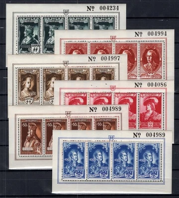 GERMANY 3rd REICH RARE FLEMISH SS LEGION MICHEL IX-XIV IN SHEETS PERFECT MNH - Image 1 of 2