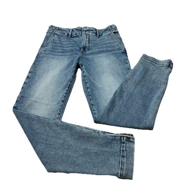 Pantalones de mezclilla Kut From The Kloth Reese talla 6L tiro medio ajustados rectos azules puños con cremallera Foto 1 de 4