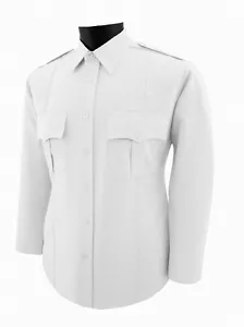 Security guard Police white polyester uniform shirt Long Sleeve - Picture 1 of 1