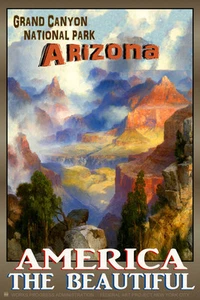 Grand Canyon Amerika Neu Original Retro USA Reise Poster Arizona Kunstdruck 094 - Bild 1 von 1