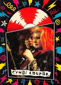 1985 Topps Cyndi Lauper Sticker #23 Girls Just Wanna Have Fun Time After Time ✨