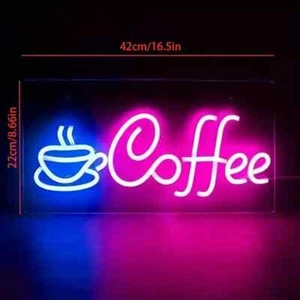 Neon Sign COFFEE Light USB Powered With Switches For CAFE Coffee Restaurant led - Picture 1 of 5