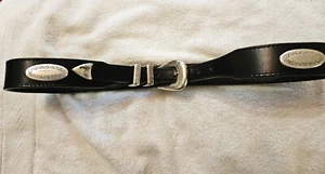 Brighton ovals concho style belt Size 32 Some tarnish on buckle & tip - Picture 1 of 10