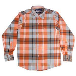 Langosta Boys Plaid Shirt LAS071 Button Down Long Sleeve Stripe Plaid Size 6 -16