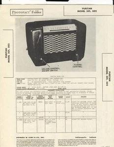 Sams Photofact, modelo puritano 501.502, copia impresa original - Imagen 1 de 1