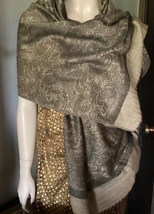 Black And Beige Pashmina Scarf - Picture 1 of 3