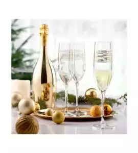 Set 6 flute Golden Stripe - Foto 1 di 2