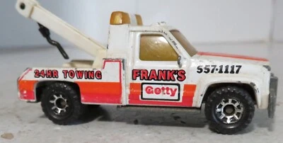 MATCHBOX SUPERFAST 1987 GMC WRECKER FRANK'S TOW TRUCK Used Towing Toy - Image 1 of 4