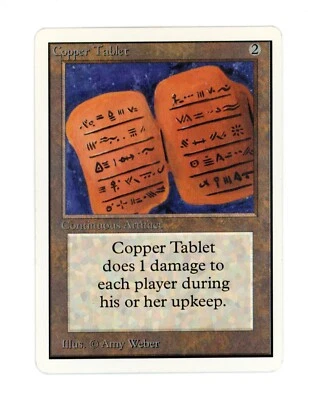 Copper Tablet (Unlimited Edition) Magic the Gathering - vintage MTG - Image 1 of 2