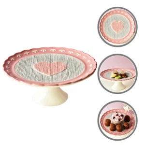 Love Cake Plate Valentine's Day Heart Plates Shaped Fruit Holder - Picture 1 of 12