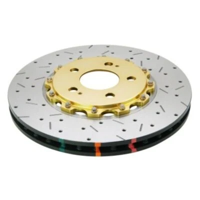 DBA 52224V2GLDXS for 08-17 Mitsubishi Evo X Front Drilled & Slotted 5000 2 Piece - Image 1 of 3