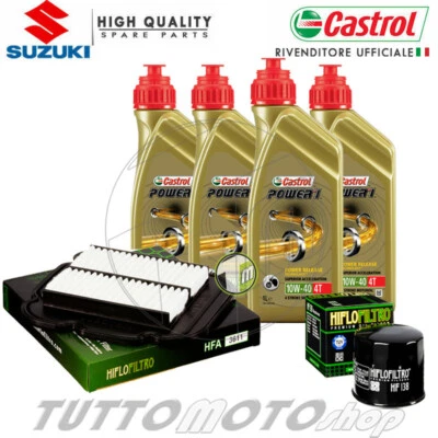 Tagliando SUZUKI DL V-Strom 1000 2003 2004 2005 2006 2007 / Olio Castrol Filtri - Immagine 1 di 4