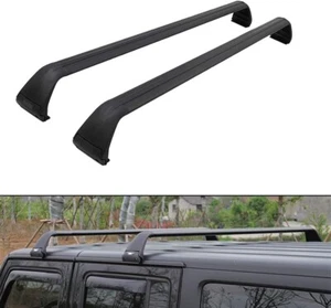 2pcs Black Crossbar Roof Rack Cross Bar fit for Jeep Wrangler JL JK 2007-2025 - Picture 1 of 10