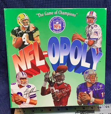 NFL-OPOLY 棋盘游戏 - "冠军游戏复古 1994 年状况良好 免运费 — 第 1/4 张图片