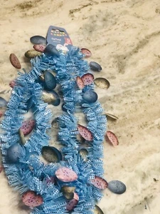 Happy Easter Tinsel Blue Garland 9ft. Easter Eggs. NEW-SHIPN24HRS - Picture 1 of 6
