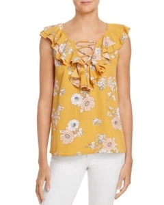 Top floral Sadie & Sage talla S para mujer cuello aleteo A1566 $54 - Imagen 1 de 6