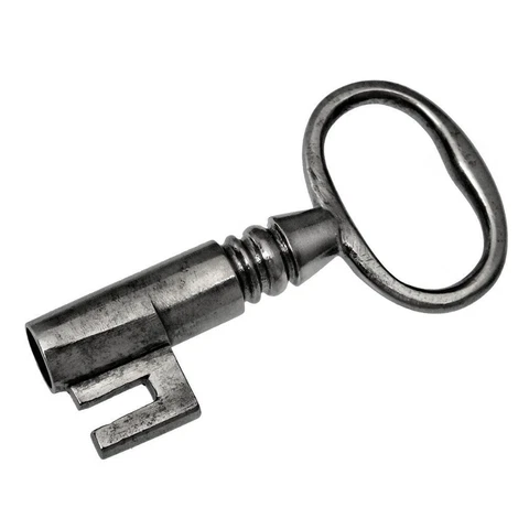 Antique Key - Iron Key with LARGE BORE and Wire Bow 2⅜" - ref.k836 Cover