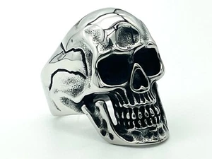 Skull Edelstahl Ring Biker Gothic Rocker Rockabilly Schmuck Totenkopf Club USA - Bild 1 von 3