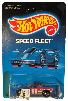 Corvette Nº3928 (B234) Hot Wheels Vintage Speed Fleet Carded 1989 azul años 80 Foto 1 de 3