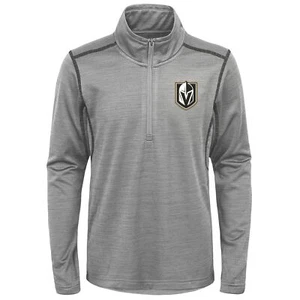 Vegas Golden Knights NHL Boys Kids & Youth 1/4 Zip Pullover Sweater, Grey - Picture 1 of 7