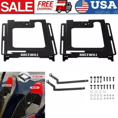 Pair Seat Bases Lower & Recline fit For Polaris RZR 800/900/XP Turbo/Turbo S/RS1 Foto 1 de 4