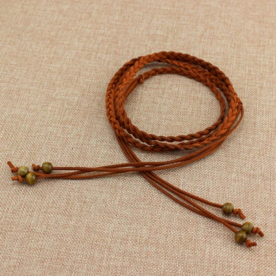 Mujeres Cinturón Borla Fino Trenzado Estilo Cintura Damas Cuerda Vestido Tejido Autoatado US⇓ Foto 1 de 4