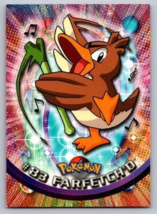 Farfetch'd #83 - BLUE LOGO - Topps TV Animation Series 1 - POKEMON CARD - LP - Picture 1 of 2