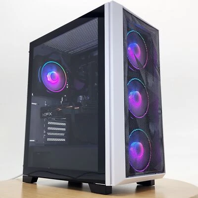 Gaming PC i5-8600 8GB RAM  SSD + 1TB HDD RX 580 8GB Windows 11 Computer - Image 1 of 4