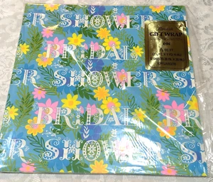 Vintage Geschenkpapier Mid Century Bridal Shower Flourish Geschenkpapier 60er 70er Retro - Bild 1 von 3